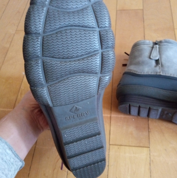 Sperry Saltwater Quarter zip wedge duck boots with lace up sides women's size 6 - Picture 6 of 9